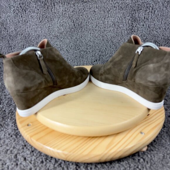 Linea Paolo Hidden Wedge Heel Shoe Felicia Womens Size 11 Suede Brown Ankle Boot - Picture 5 of 9